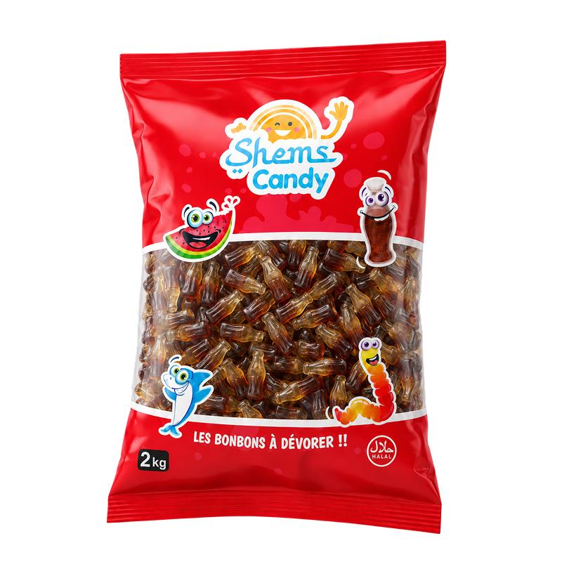 Babydélice Bouteilles Cola Lisses Halal 2kg - Shems Candy