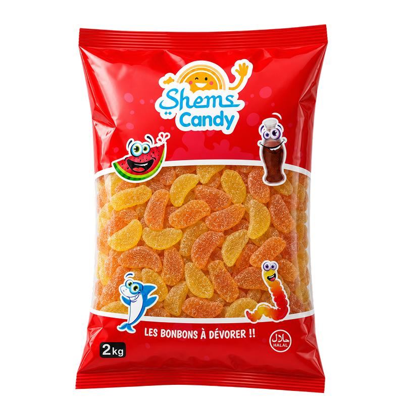 Babydélice Quartiers de mandarines Acides Halal 2kg - Shems Candy 