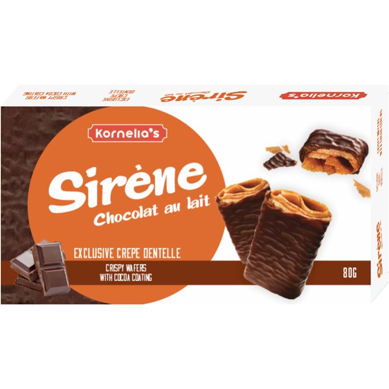 Babydélice Crepe Dentelle Sirène enrobé de chocolat au lait - Kornelia's