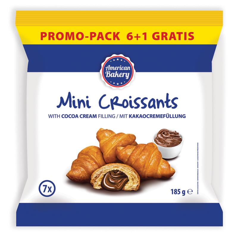 Babydélice Sachet de 7 Mini Croissants fourrés à la crème de cacao - American Bakery